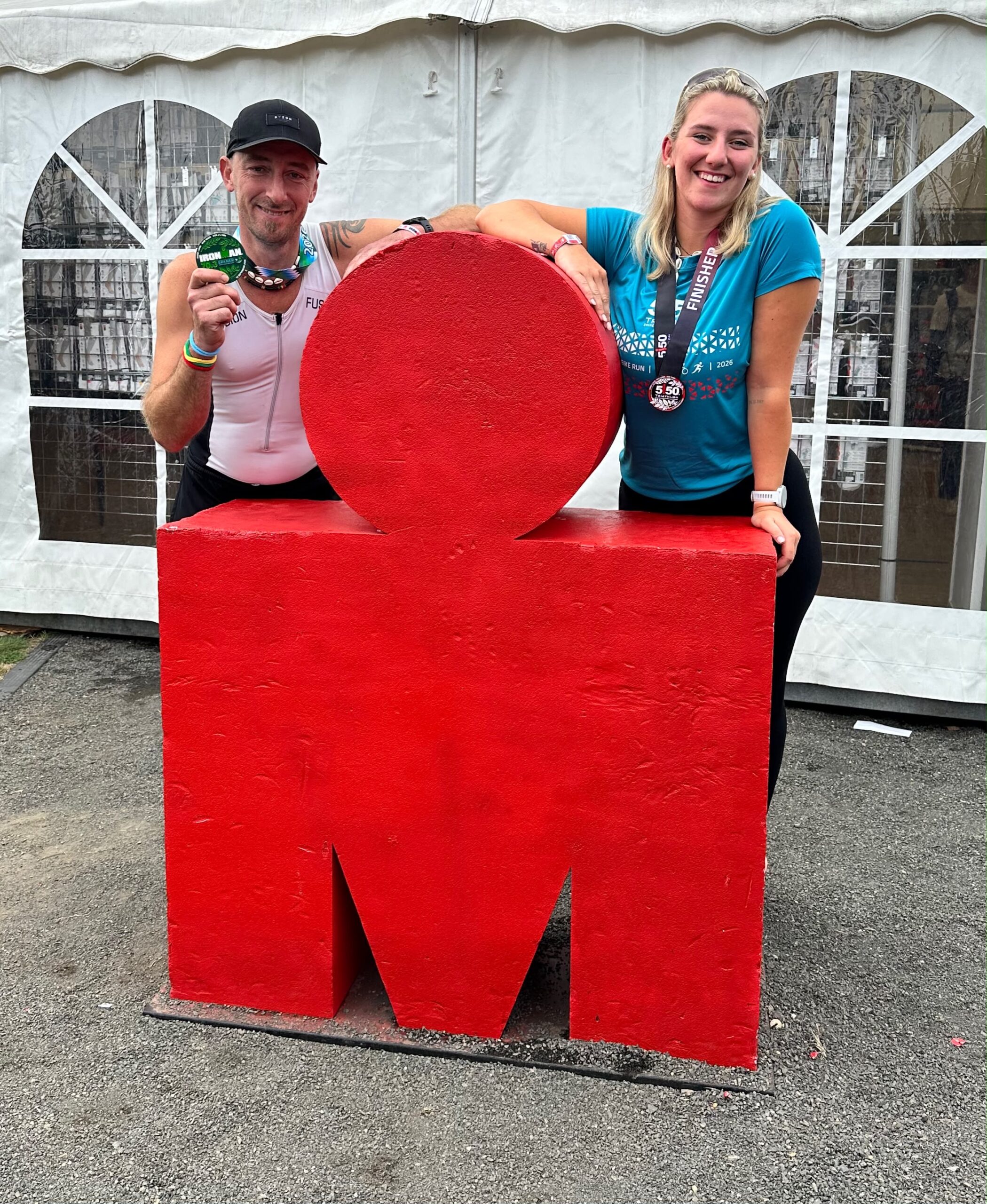 d9c13f15-67dc-408d-bce9-d196b18fcc7a Stefan und Anna Lena beim Ironman Erkner;<br />
Bild: Stefan Kischel